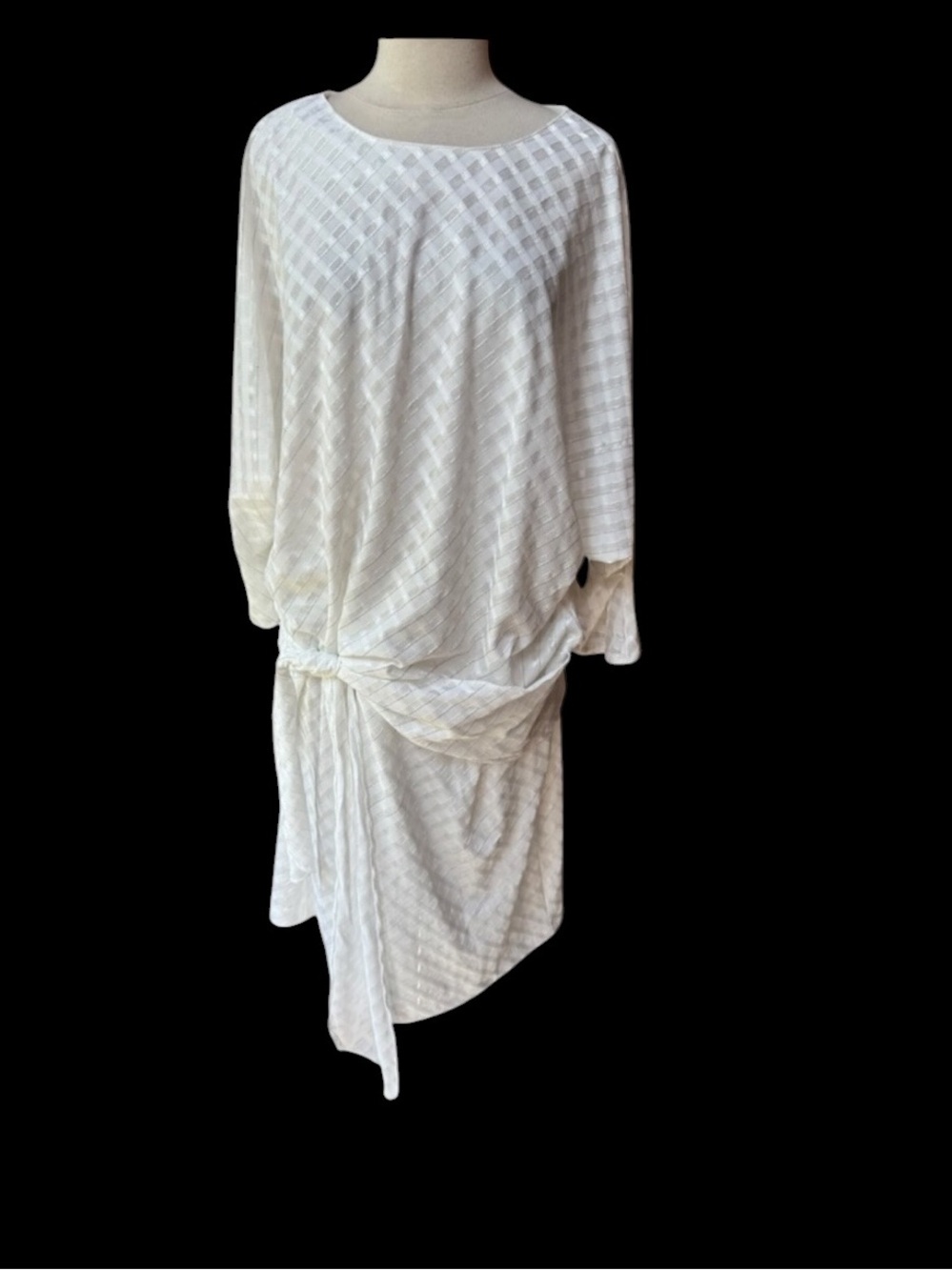1970s/80s does 20s Joni Blair of California Drop Waist, Semi-Sheer, Waist Tie Dr